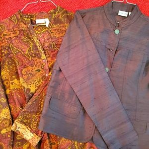Chico's Jacket and Kim Rogers shirt